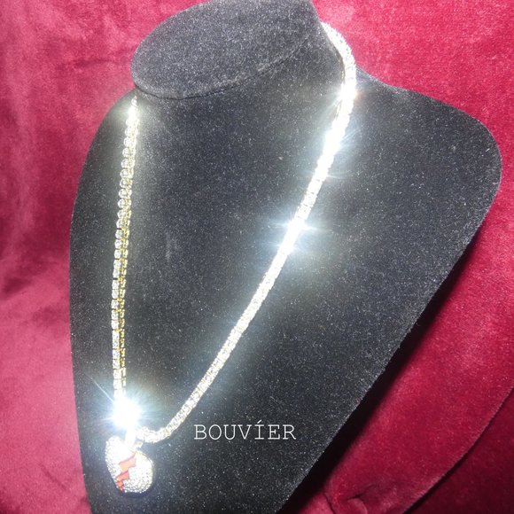 Iced Out Gold Diamond Heartbreak Pendant Chain - Picture 2 of 4